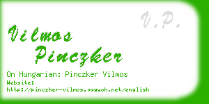 vilmos pinczker business card